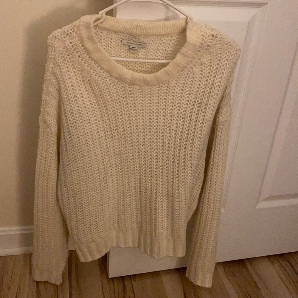 American Eagle Comfy White Sweater